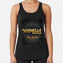 Krewella plays harder Racerback Tank Top
