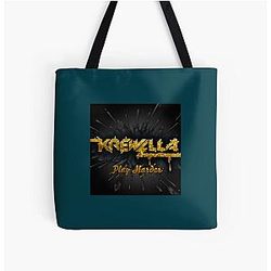 Krewella Play Harder All Over Print Tote Bag