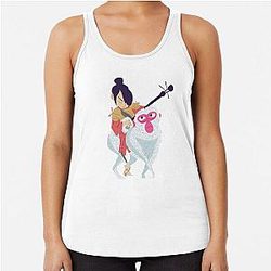 Kubo and Monkey Racerback Tank Top