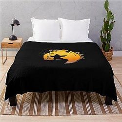 Kung Fu Panda Po Tai Chi Sunset Silhouette Throw Blanket