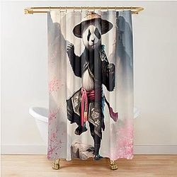 Kung Fu Panda in Chinese Attire Shower Curtain