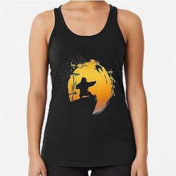 Kung Fu Panda Po Tai Chi Sunset Silhouette Racerback Tank