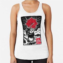 Kung Fu Panda Master Po Action Woodcut Poster Racerback Tank Top