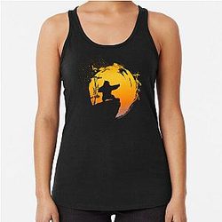 Kung Fu Po Tai Chi Sunset Silhouette Racerback Top