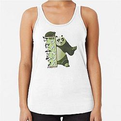 Kung Fu Panda Action Banner Racerback Tank Top