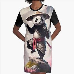 Kung Fu Panda Chinese Attire Graphic Dress