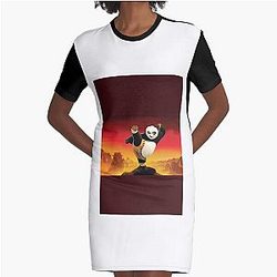 Kung Fu Panda Po Graphic T-Shirt Dress