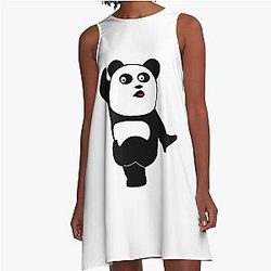 Graphic Kung Fu Panda Green A-Line Dress