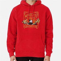 Kung Fu Panda Master Po and the Furious Five Poster Pullover Hoodie