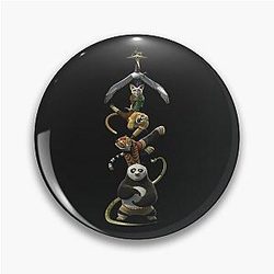 Kung Fu Panda Po And The Furious Five Portrait Long Sleeve Pin