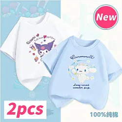 Kuromi Cinnamoroll Melody Children Cartoon T-shirts Set