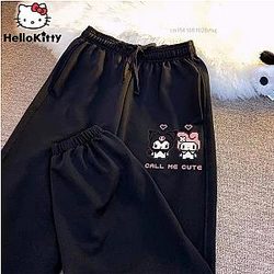 Kuromi Plush Loose Versatile Female Sports Pants