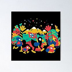 Kurzgesagt Merch Duck Friends Poster RB0111