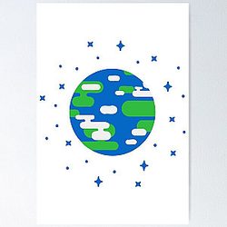 Kurzgesagt Merch Earth Poster RB0111