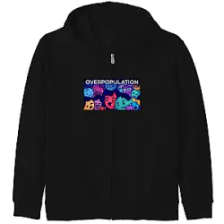 Kurzgesagt Zipped Hoodies - Overpopulation Colorful Crowd Edition