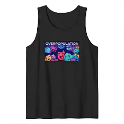 Kurzgesagt Tank Tops - Overpopulation Colorful Crowd Edition
