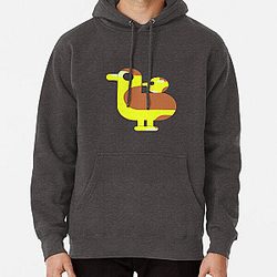 my kurzgesagt bird creative yelloww classic in black Pullover Hoodie RB0111