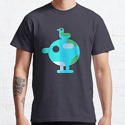 my kurzgesagt bird creative blue classic in black Classic T-Shirt RB0111