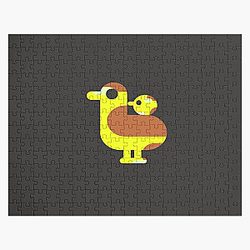 my kurzgesagt bird creative yelloww classic in black Jigsaw Puzzle RB0111