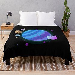 Kurzgesagt Blue Planet Throw Blanket RB0111