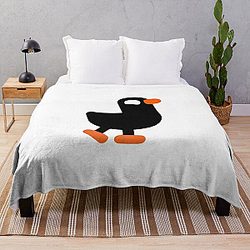 Kurzgesagt fan Duck bird Black Throw Blanket RB0111