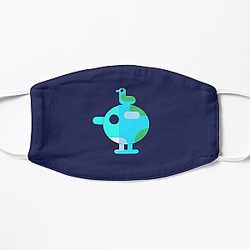 my kurzgesagt bird creative blue classic in black Flat Mask RB0111
