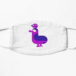 my kurzgesagt bird creative pink classic in white Flat Mask RB0111