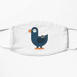 Kurzgesagt Bird Dark Blue Programming Coder Bird Flat Mask RB0111