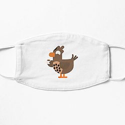 Kurzgesagt Birds Owl Brown Black Flat Mask RB0111