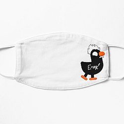 Kurzgesagt Albert Einstein Duck fan bird Black Flat Mask RB0111