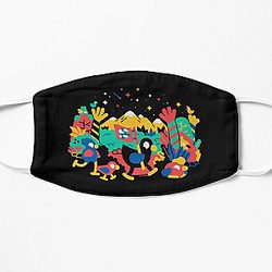 Kurzgesagt Merch Duck And Friends Flat Mask RB0111