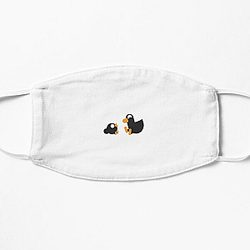 Kurzgesagt Birds Black Flat Mask RB0111
