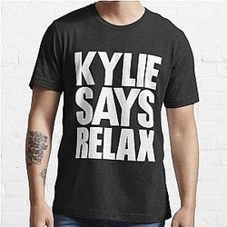 Kylie Minogue - Kylie Says Relax (white text) Essential T-Shirt