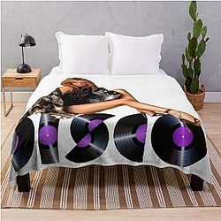 Kylie Minogue - Disco Records Throw Blanket