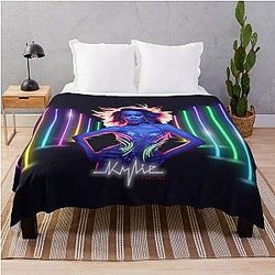 Kylie Minogue - Vegas HIgh - Tension Tour Designed by PopRetroDisco Throw Blanket