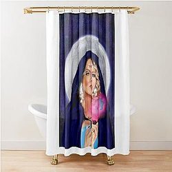 Kylie Minogue disco inspired digital painting Shower Curtain