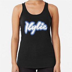Kylie Minogue - 2020 Logo - White and icy Blues Racerback Tank Top