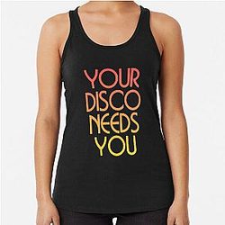 Your Disco Needs You - Kylie Minogue - Light Years - Red Yellow Gradient Racerback Tank Top