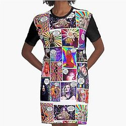 Kylie Minogue Goes Pow WOW Disco Edition Graphic T-Shirt Dress