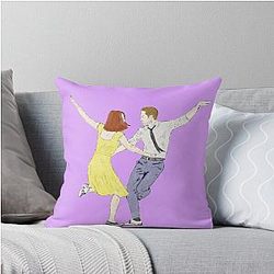 La La Land Watercolor Throw Pillow