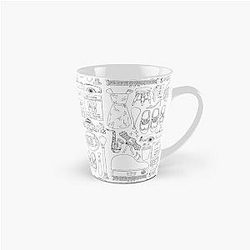 La La Land Flatlay Black and White Line Drawing Mug