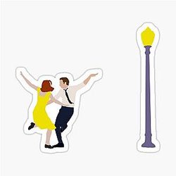 Sebastian and Mia from La Land Sticker