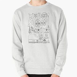 La La Land Black and White Line Drawing Pullover Sweatshirt
