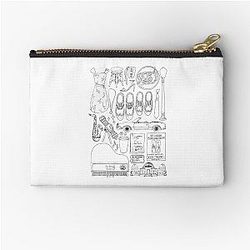 La La Land Black White Line Drawing Zipper Pouch