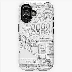 La La Land Black and White Line Drawing iPhone Case