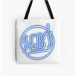 Seb's La La Land White All Over Print Tote Bag