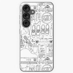 La La Land Flatlay Black and White Line Drawing Samsung Galaxy Soft Case