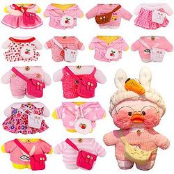Lalafanfan 2 Pieces Duck Doll Clothes Bag Street Wear Clothes For Duck