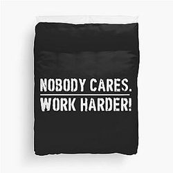 Lamar Jackson Nobody Cares Work Harder Bed Cover