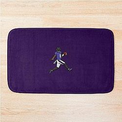 Lamar Jackson Running Touchdown Bath Mat